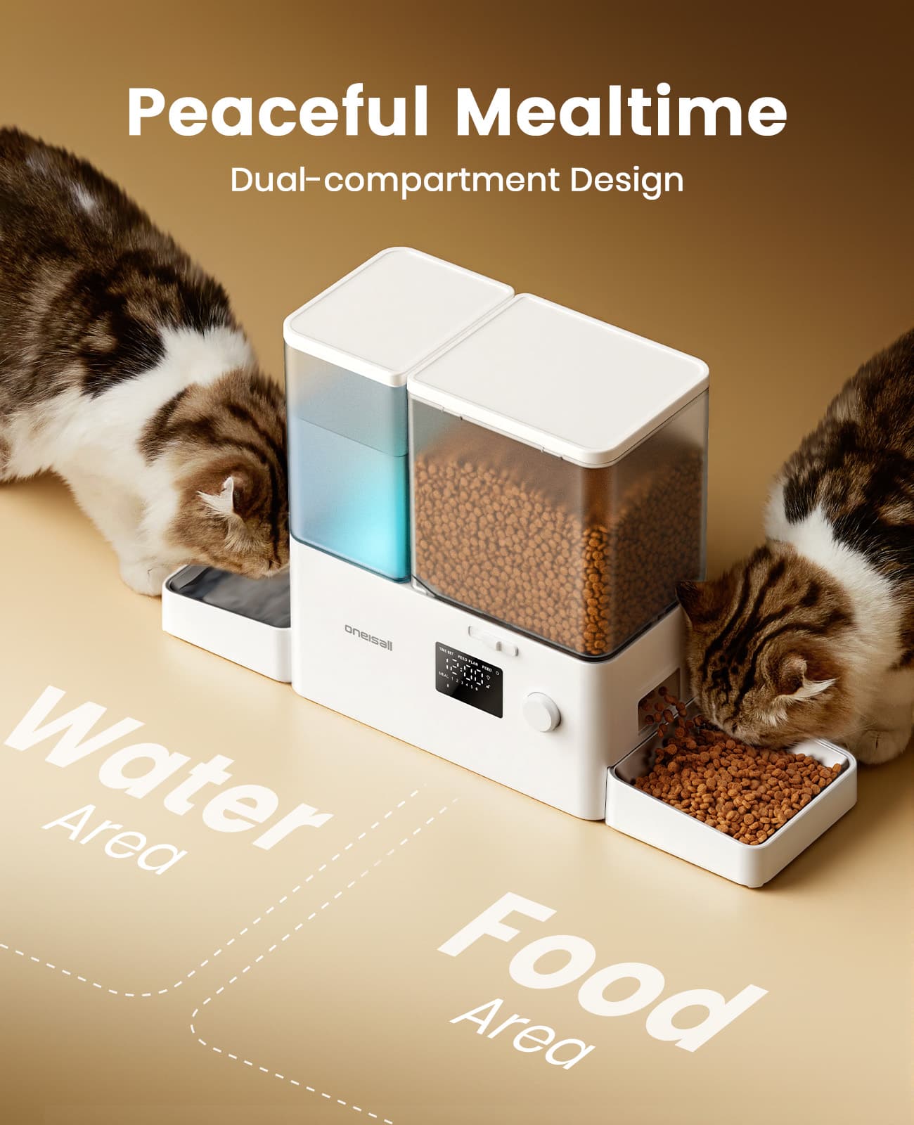 2-in-1 Automatic Cat Feeder and Water Dispenser