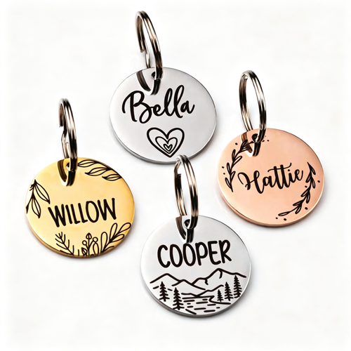 Give your furry friend a tag as unique as their personality with our custom engraved mountain dog tag! Perfect for outdoor-loving pups, adventure cats, or any pet who loves exploring the world by your side.