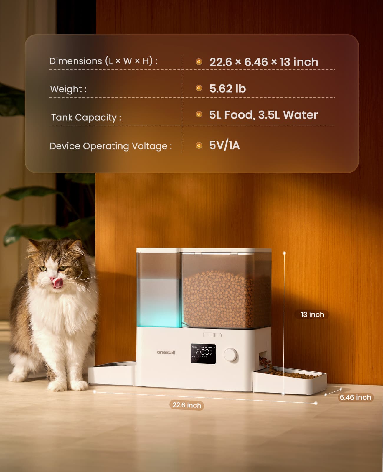 2-in-1 Automatic Cat Feeder and Water Dispenser
