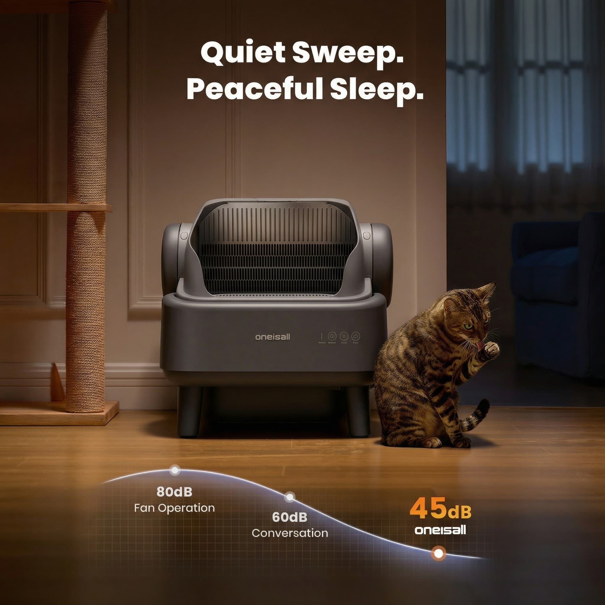 Automatic Cat Litter Box, Feeder - Water Fountain Set