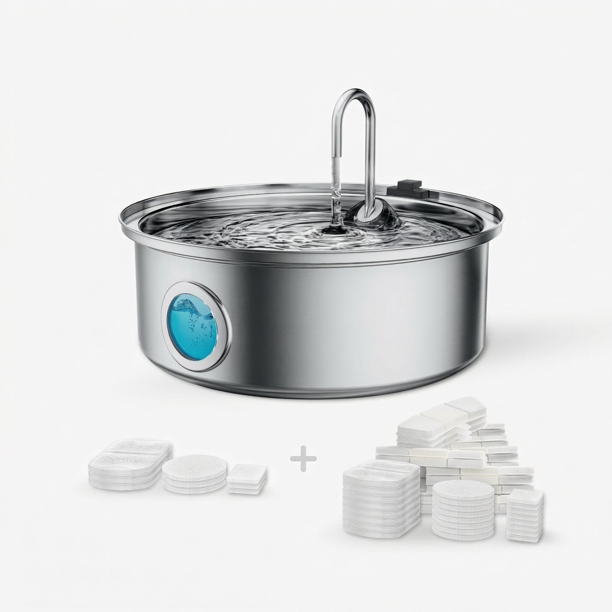 7L Pet Water Fountain with Visual Water Level