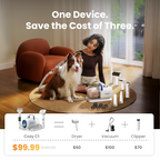 Oneisall Cozy C1 8-in-1 Pet Grooming Vacuum - Dryer Kit