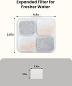 10L Pet Water Fountain 4PCS Carbon Filters Replacement