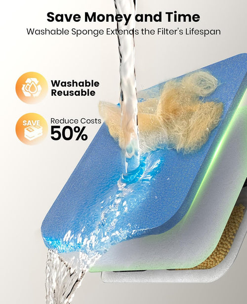 Oneisall 10L Pet Water Fountain Carbon Filters Replacement