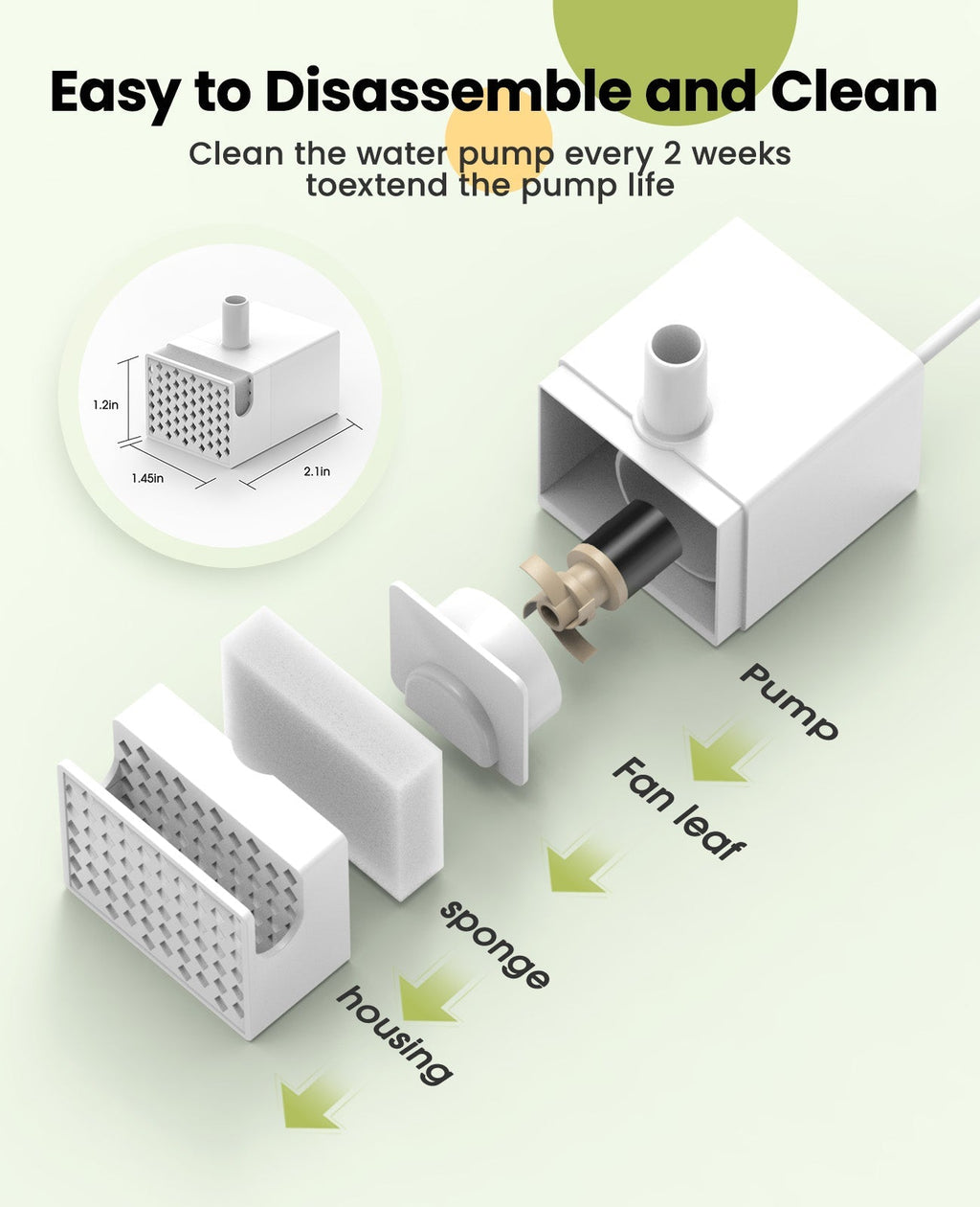 10L Pet Water Fountain Pump Replacement
