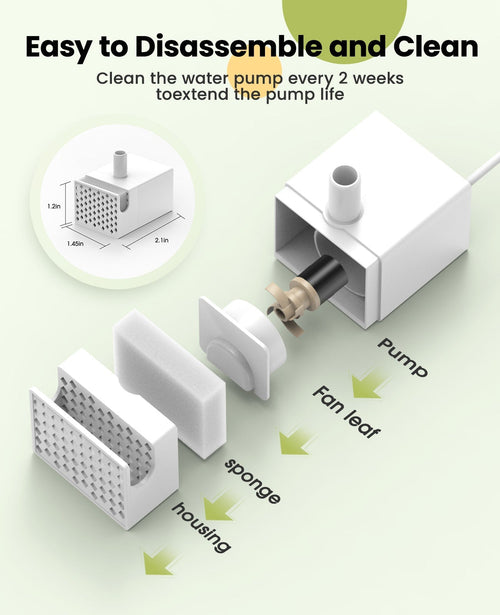10L Pet Water Fountain Pump Replacement