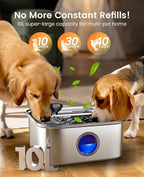 10L Pet Water Fountain for Large Dogs