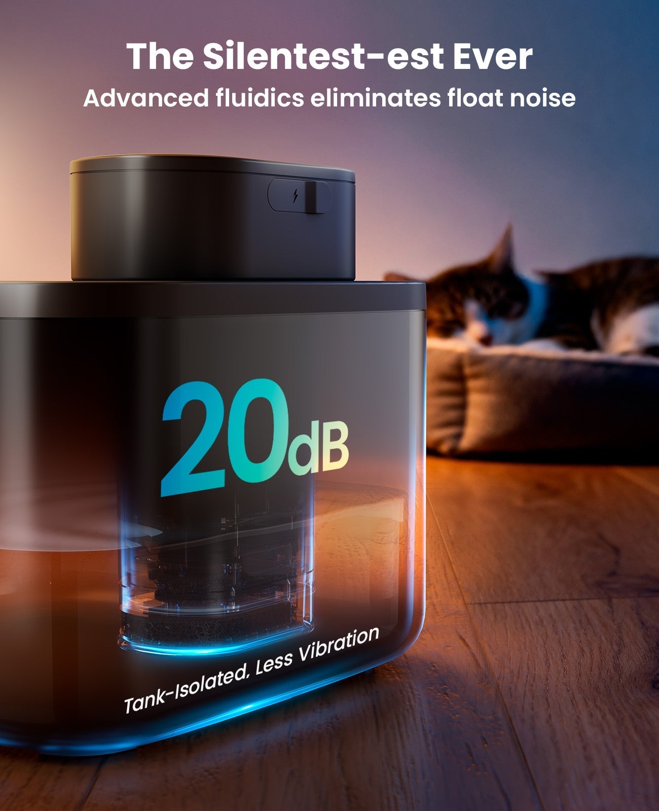 2.2L Cordless Cat Water Fountain