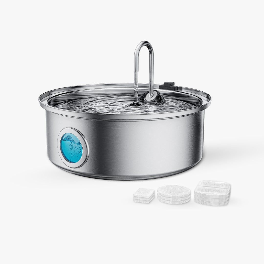 Oneisall 2L Cat Water Fountain - 7L Pet Water Fountain Set