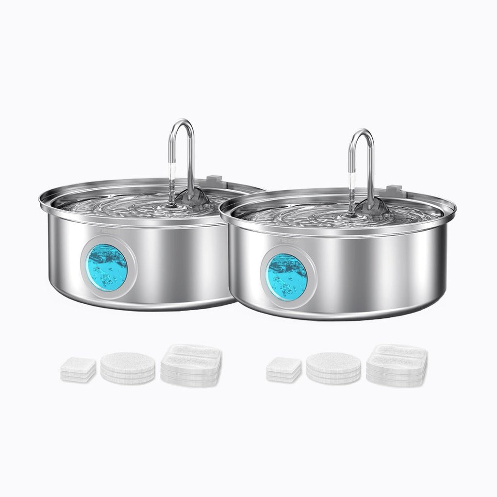 Oneisall 2L Cat Water Fountain - 7L Pet Water Fountain Set