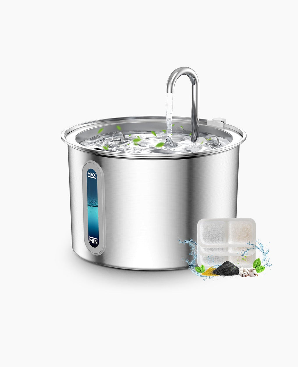 Oneisall 2L Cat Water Fountain - 7L Pet Water Fountain Set