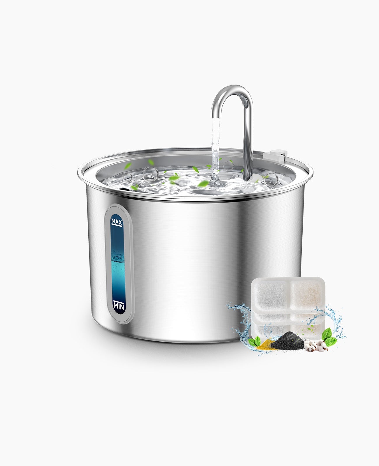Oneisall 2L Cat Water Fountain - 7L Pet Water Fountain Set