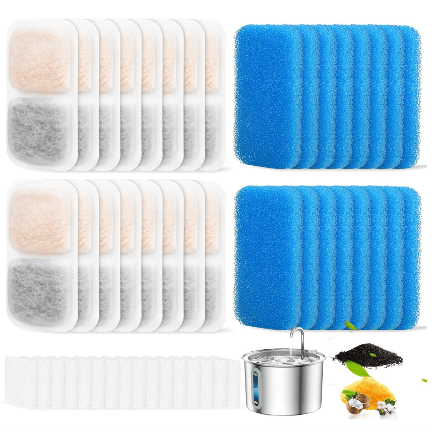 Oneisall 2L Cat Water Fountain 4PCS Carbon Filters Replacement