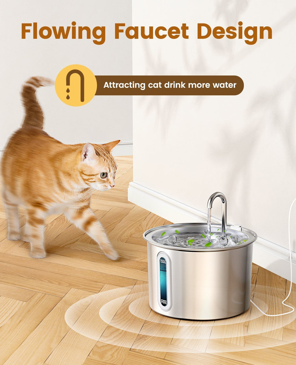 2L Cat Water Fountain with 3PCS Filters