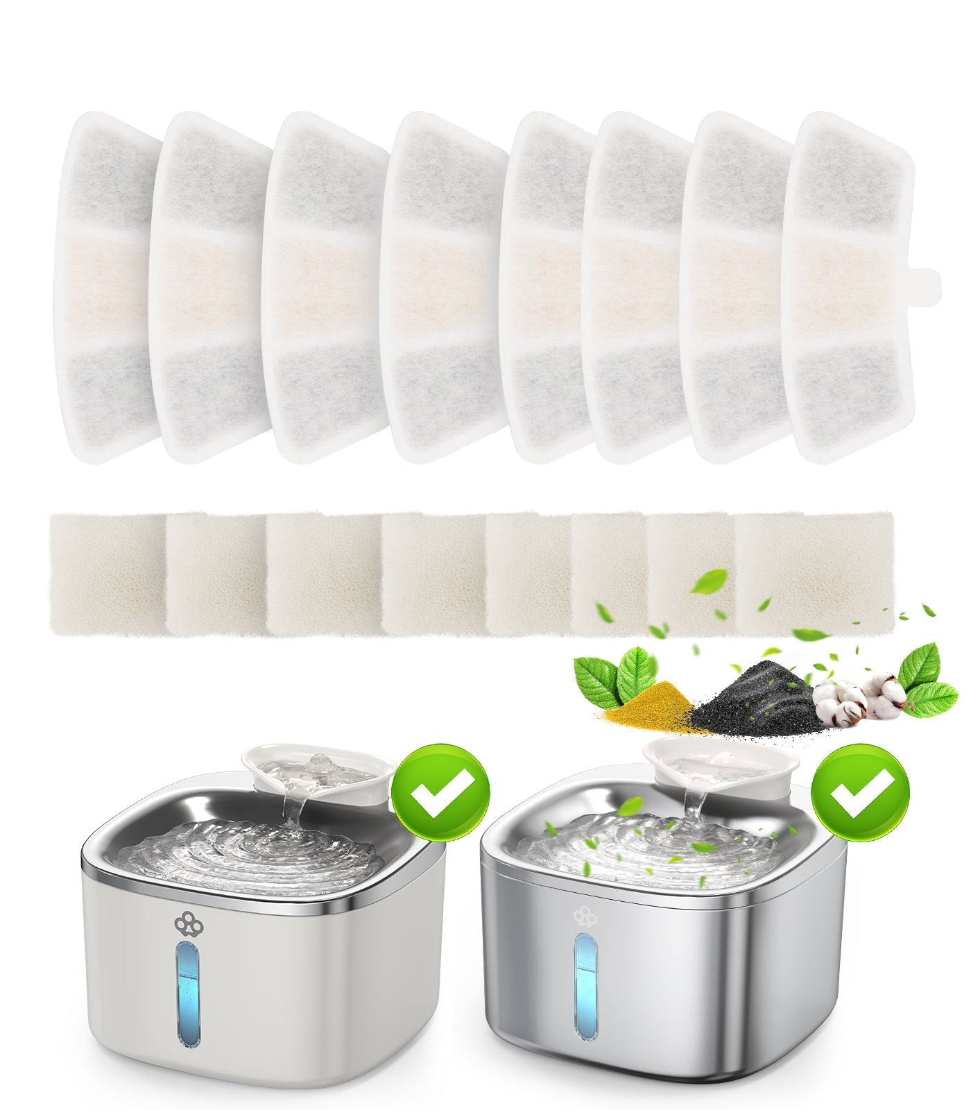 3.5L Corded Pet Water Fountain Carbon Filters Replacement