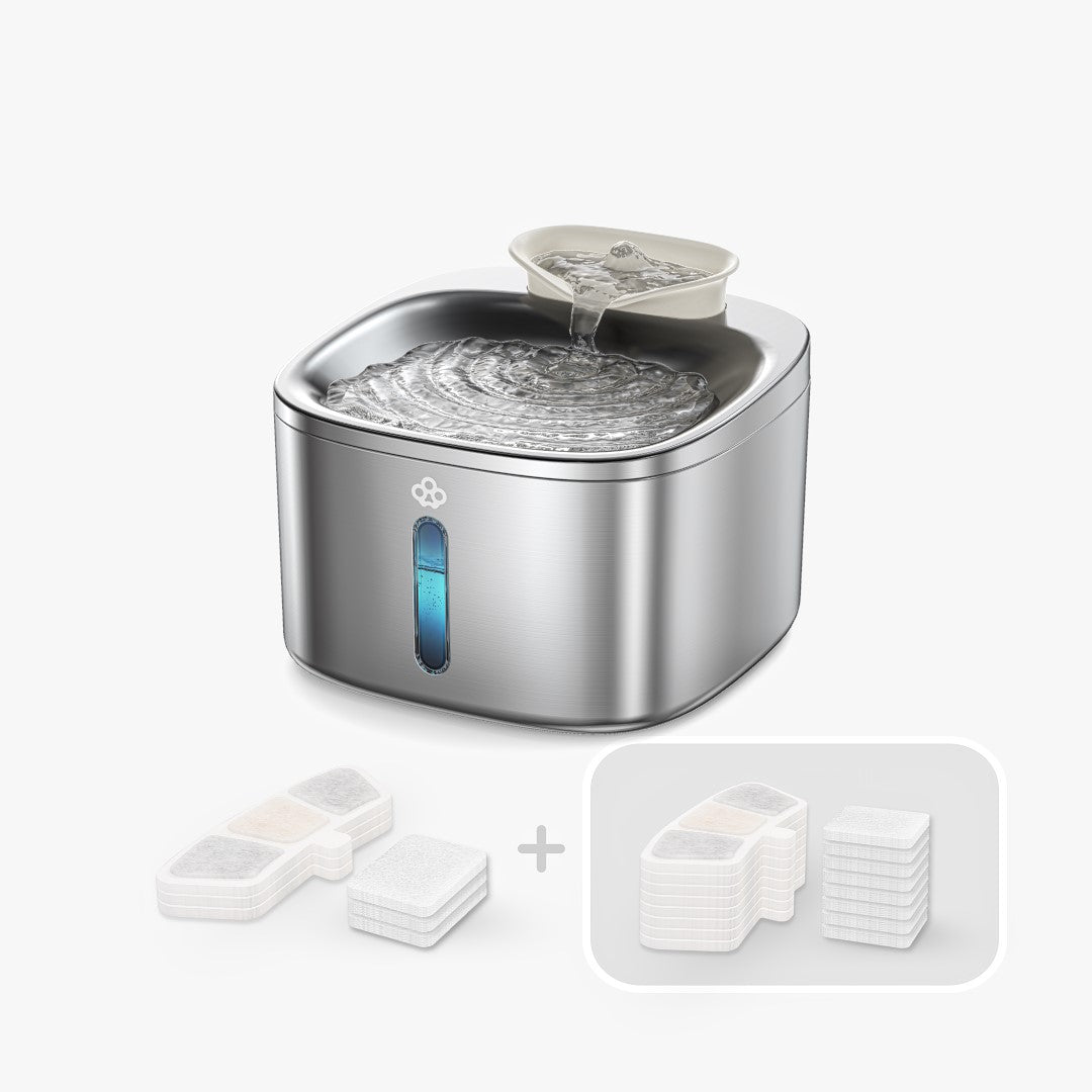 3.5L Corded Pet Water Fountain with Extra Filters