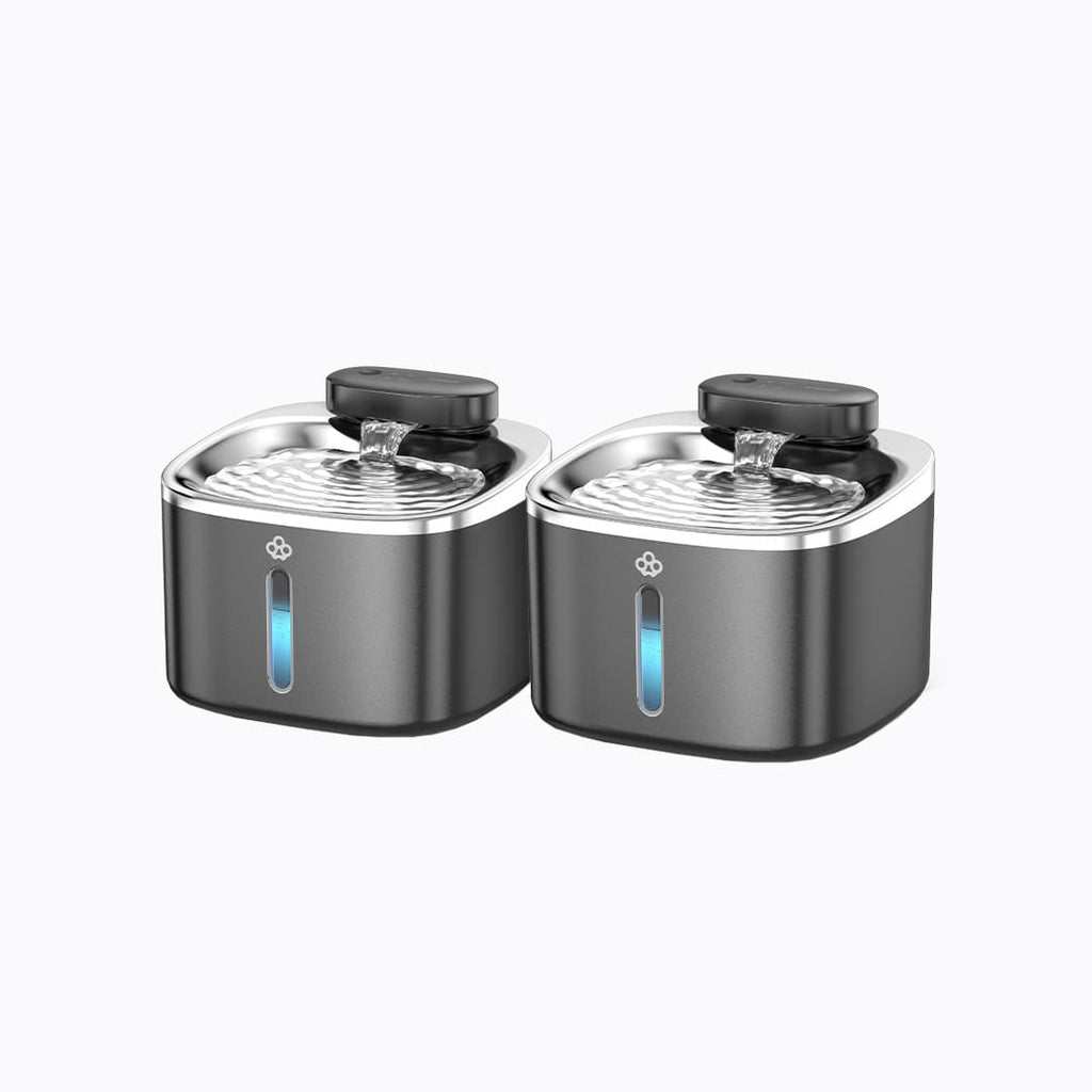 3.5L Cordless Pet Water Fountain – Black - White Couple Set