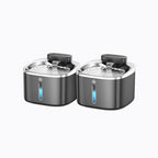 3.5L Cordless Pet Water Fountain – Black - White Couple Set