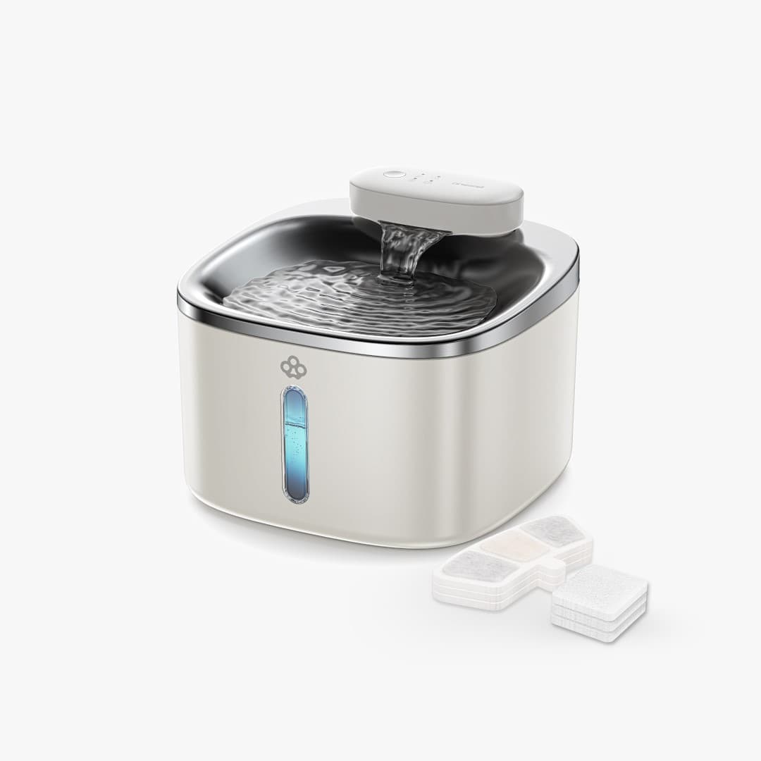3.5L Cordless Pet Water Fountain – Black - White Couple Set
