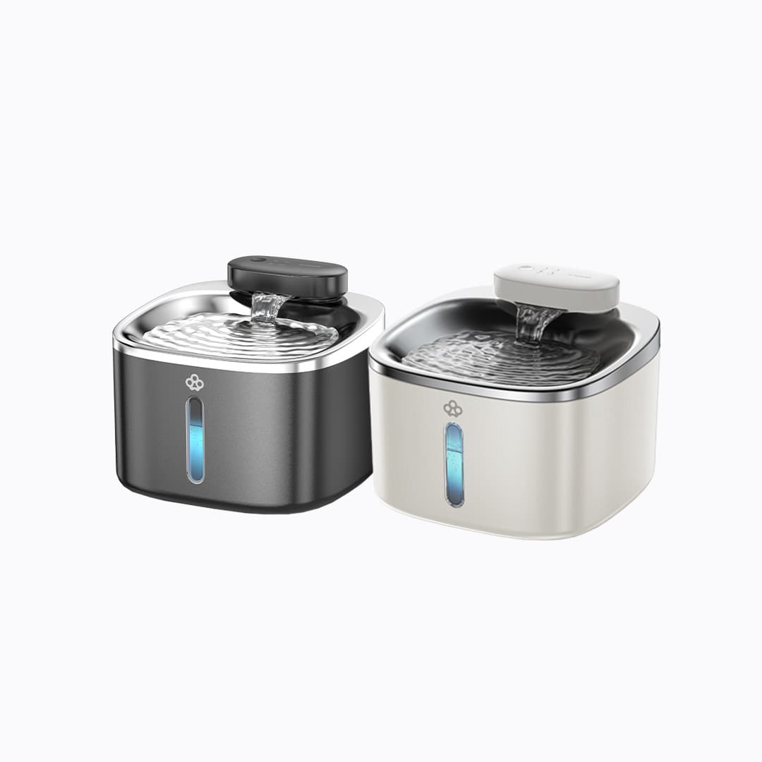 3.5L Cordless Pet Water Fountain – Black - White Couple Set