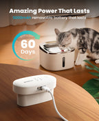 3.5L Cordless Pet Water Fountain – Black - White Couple Set