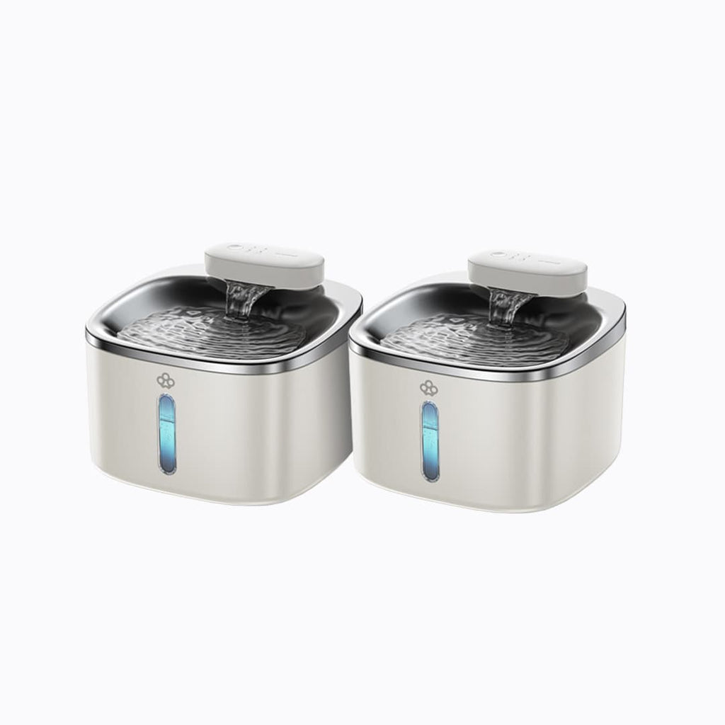 3.5L Cordless Pet Water Fountain – Black - White Couple Set