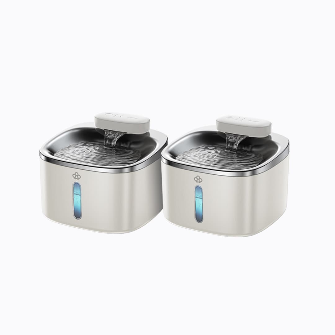 3.5L Cordless Pet Water Fountain – Black - White Couple Set