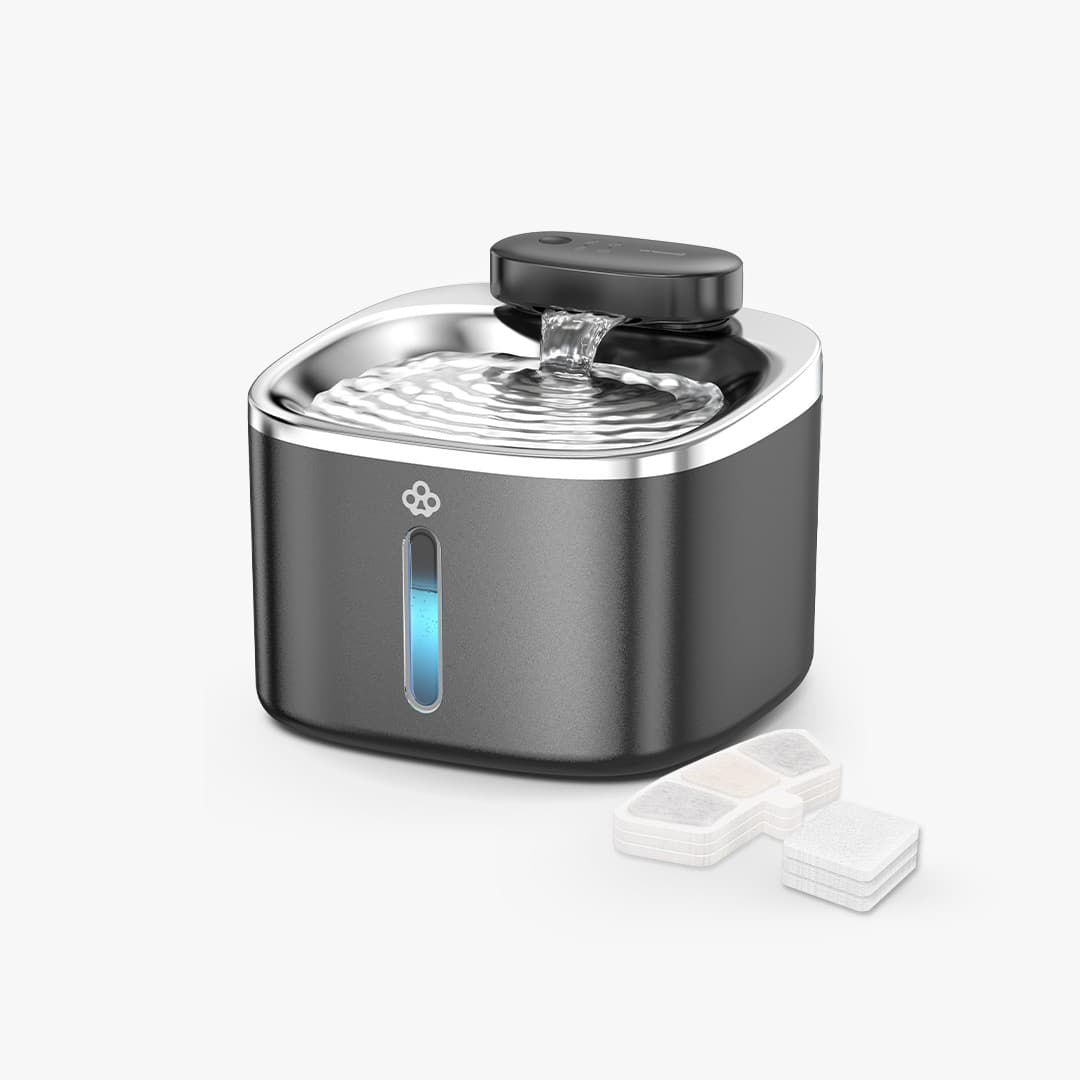 3.5L Cordless Pet Water Fountain – Black - White Couple Set