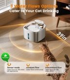 7L Pet Water Fountain with Visual Water Level