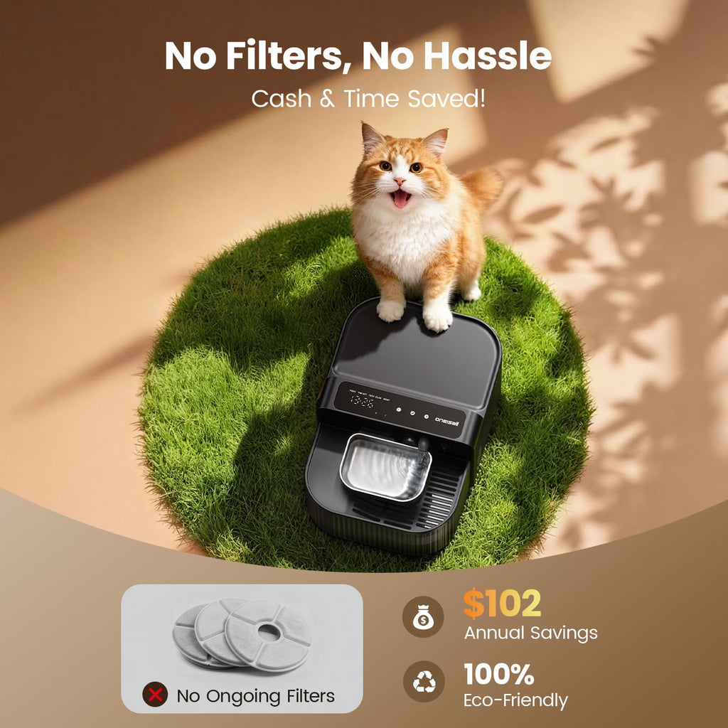 3.5L FreshFill Filterless Cat Water Dispenser with Fresh Water System