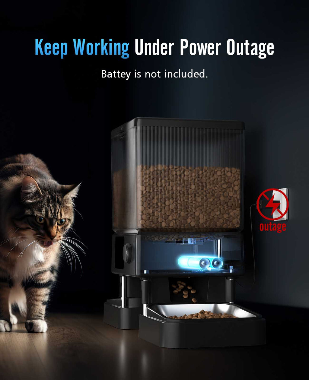 5L Automatic Cat Feeder with APP Control - 7L Pet Water Fountain Set