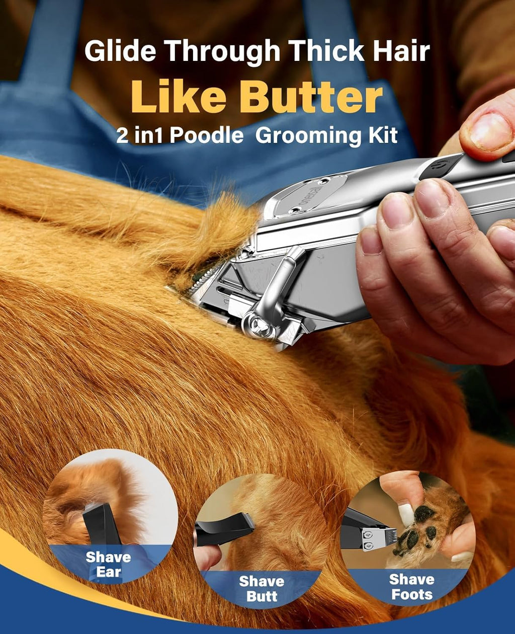 676+P20 Dog Clipper and Paw Trimmer 3-in-1 Set