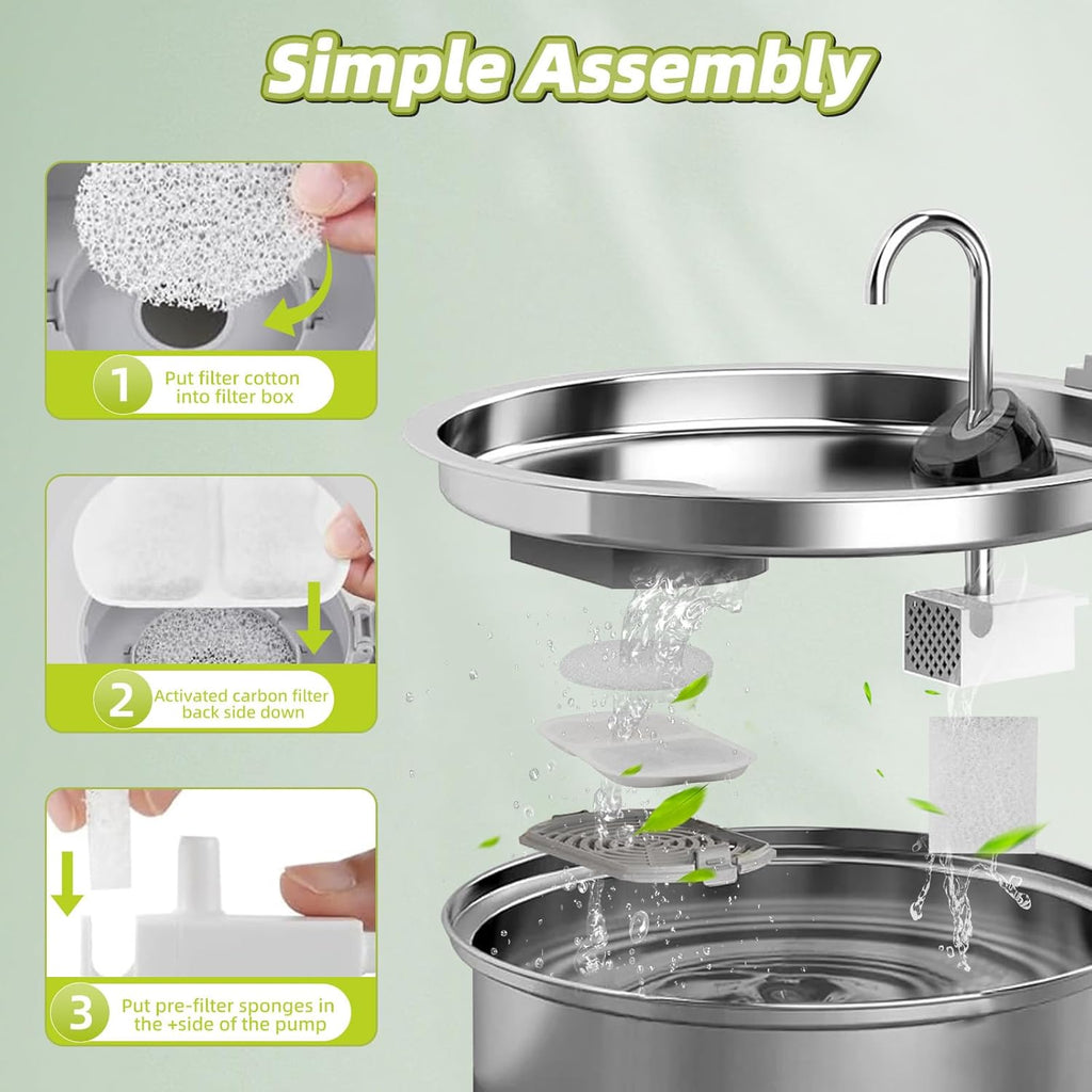 7L Pet Water Fountain Carbon Filters Replacement