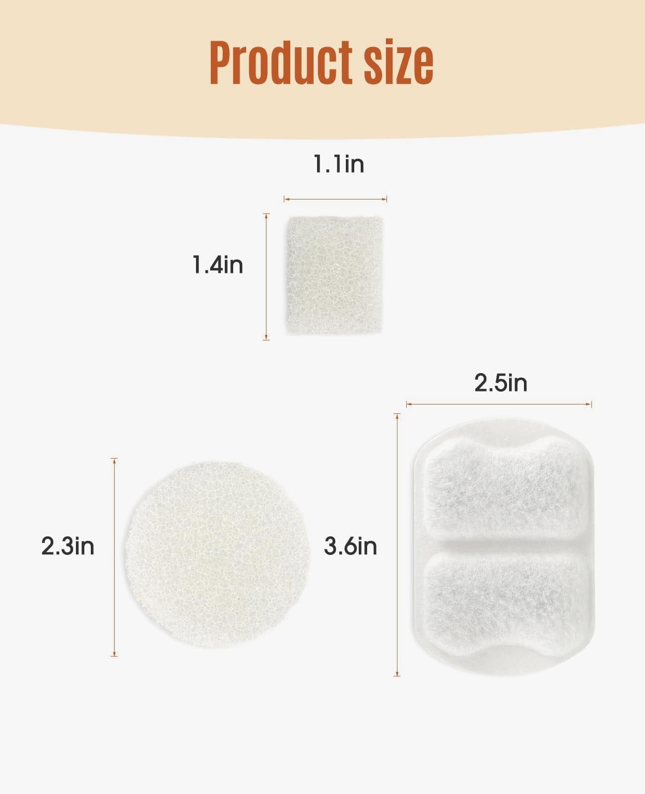 7L Pet Water Fountain Carbon Filters Replacement