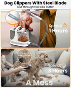 Oneisall BM3 3L Dog Grooming Vacuum Kit - 7L Dog Water Fountain Set