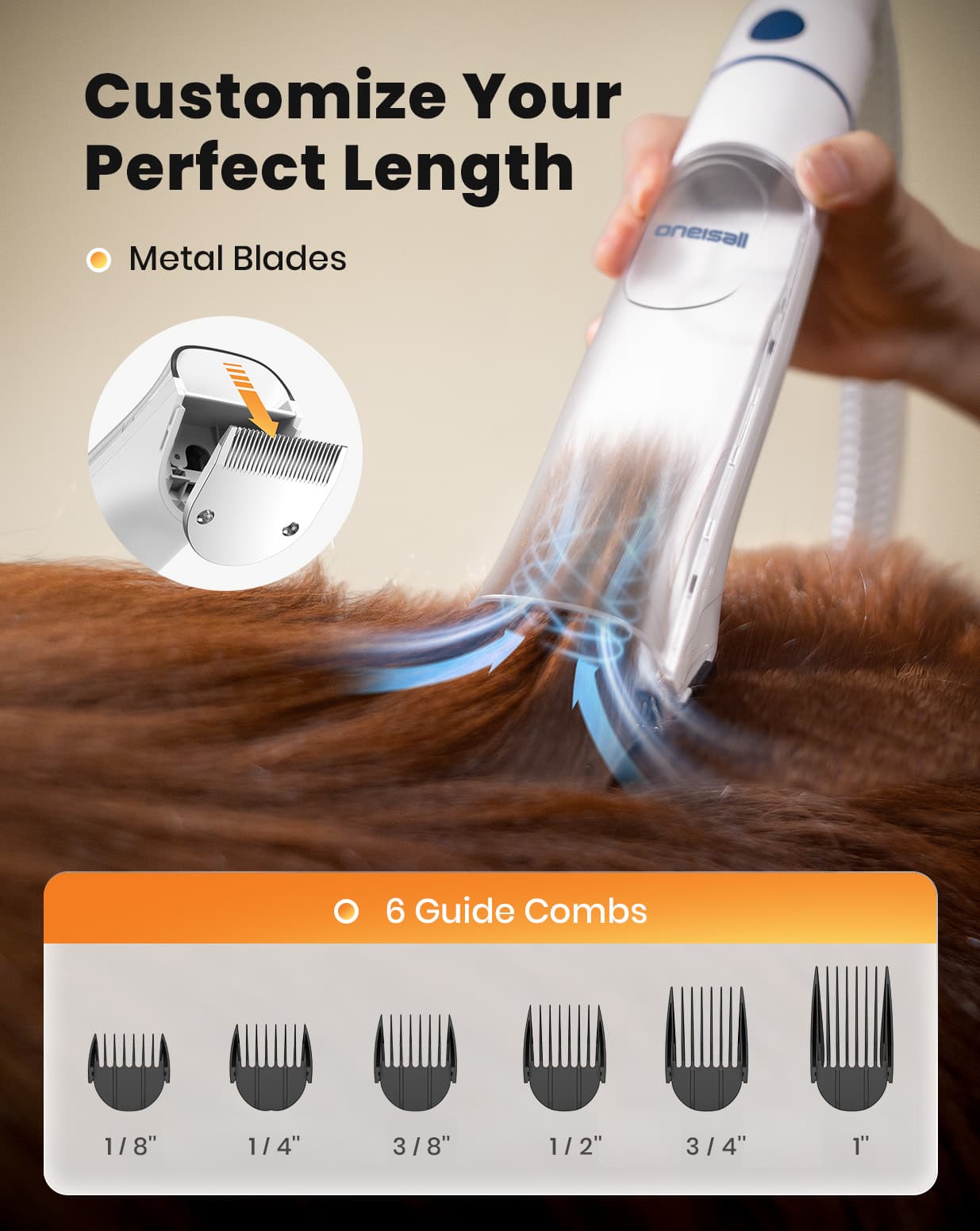 Oneisall Cozy C1 Pet Grooming Vacuum Kit - 7L Pet Water Fountain Set