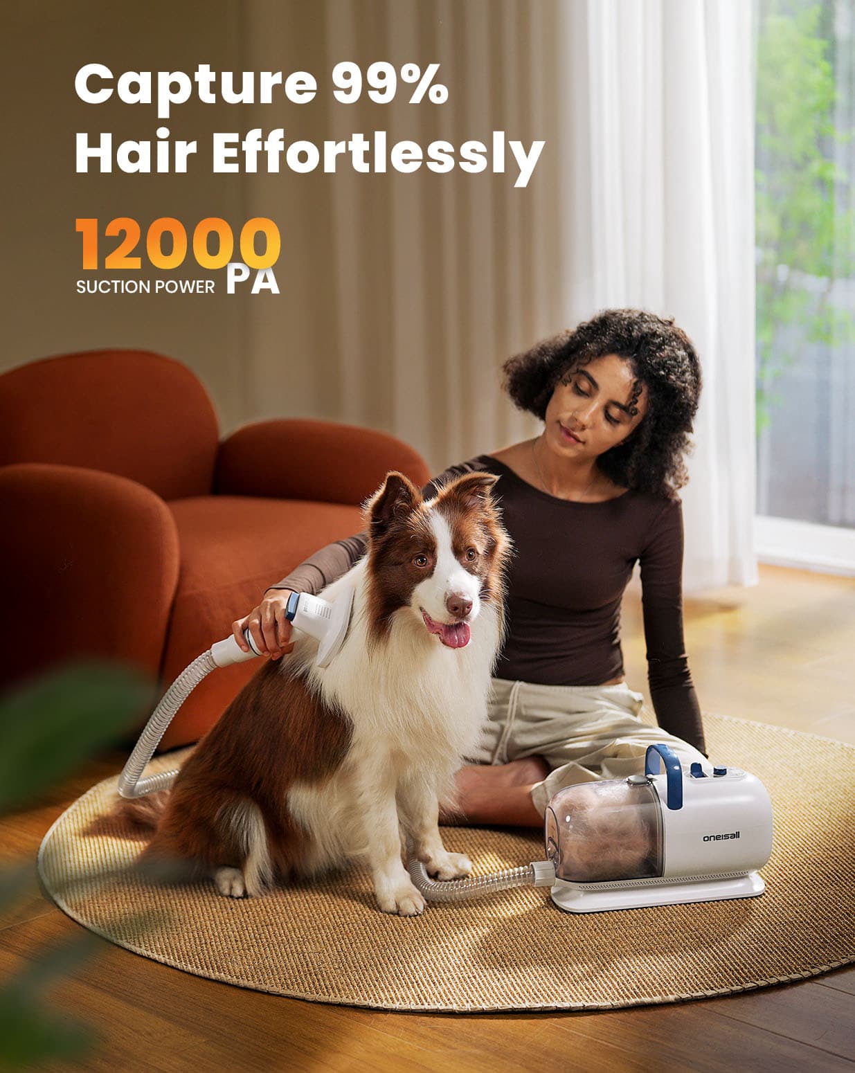 Oneisall Cozy C1 Pet Grooming Vacuum Kit - 7L Pet Water Fountain Set