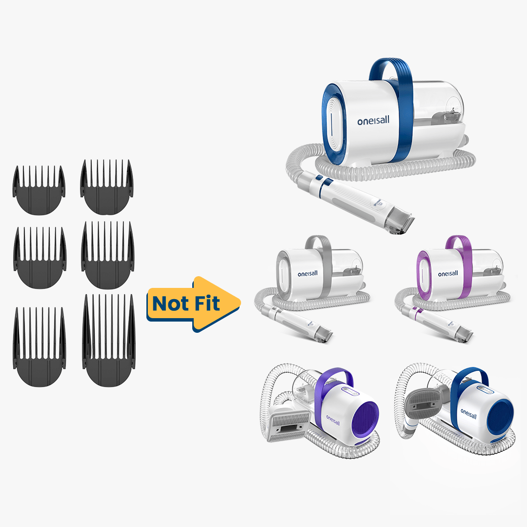 Oneisall Cozy C1 /BM1Pet Grooming Vacuum - Dryer 6Pcs Attachment Guide Comb Guards  Replacement