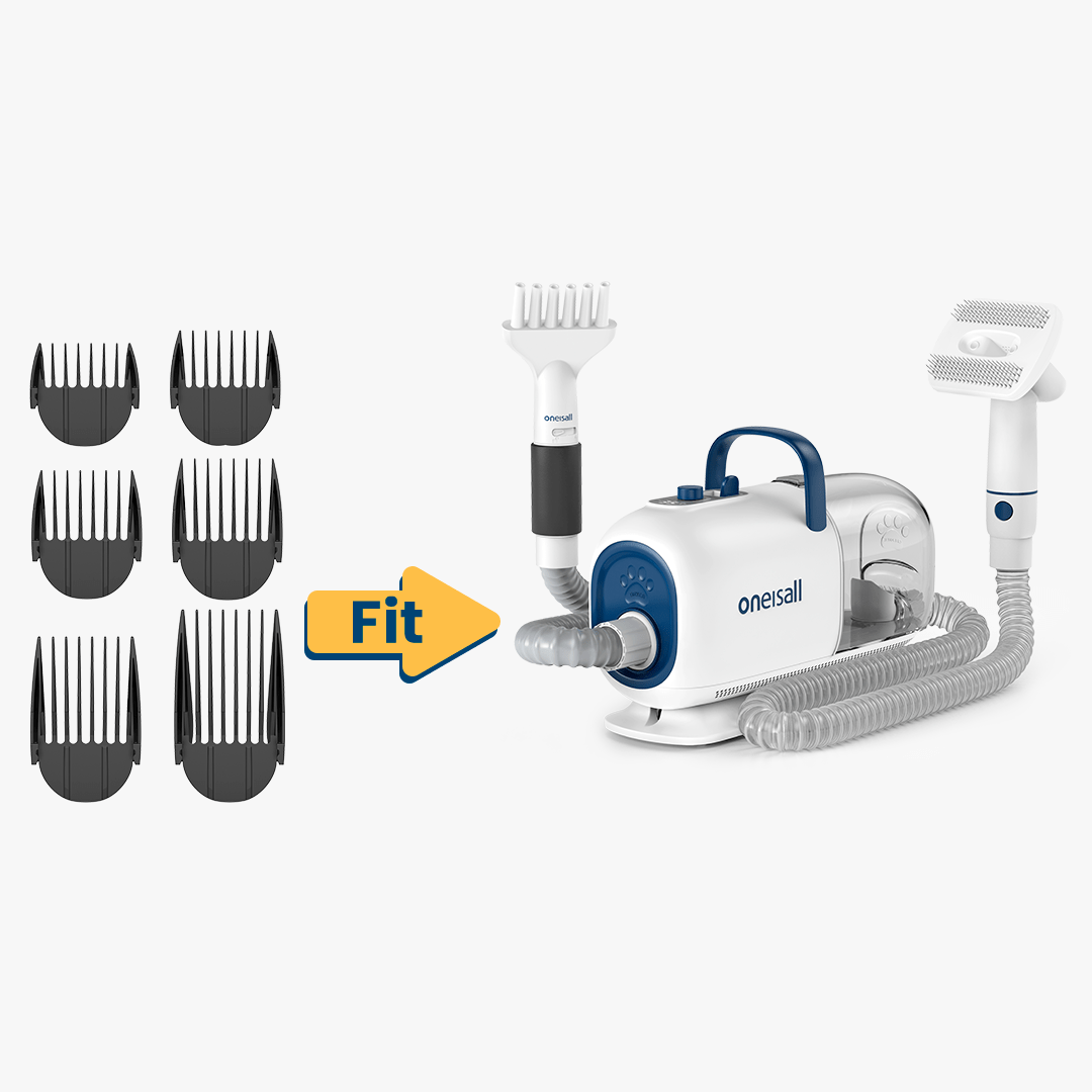 Oneisall Cozy C1 /BM1Pet Grooming Vacuum - Dryer 6Pcs Attachment Guide Comb Guards  Replacement
