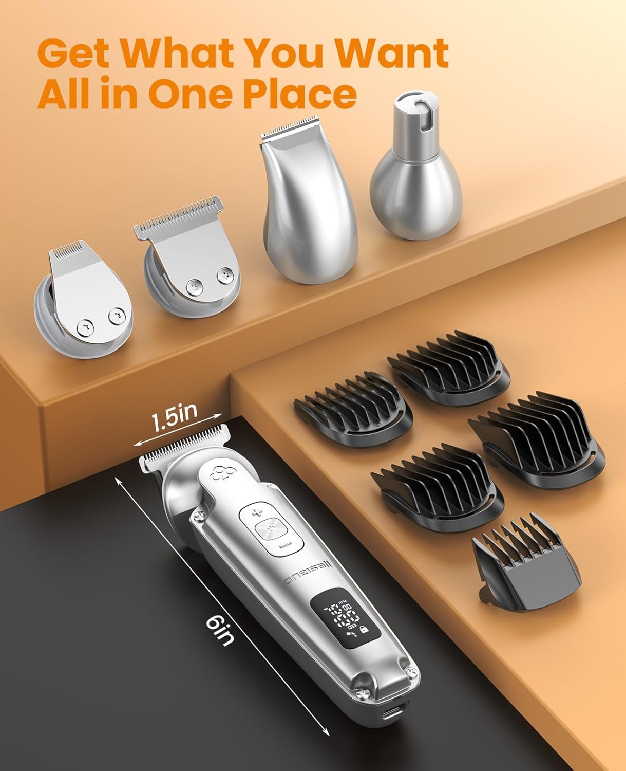 FC09 4-in-1 Dog Clippers - Dog Grooming Kit