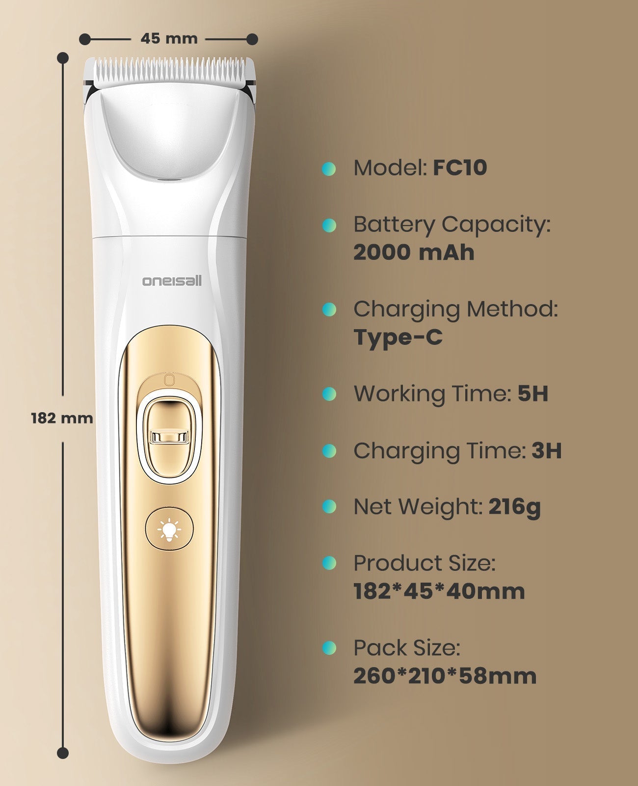 FC10 4-in-1 Cordless Multi-Functional Pet Clippers