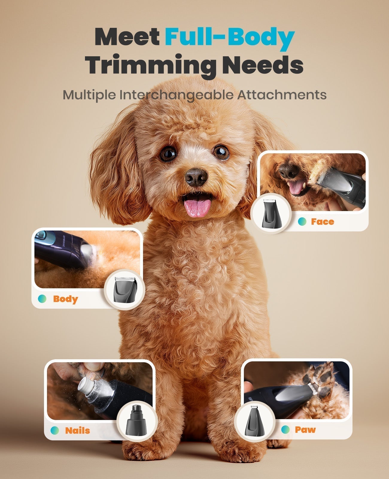 FC10 4-in-1 Cordless Multi-Functional Pet Clippers