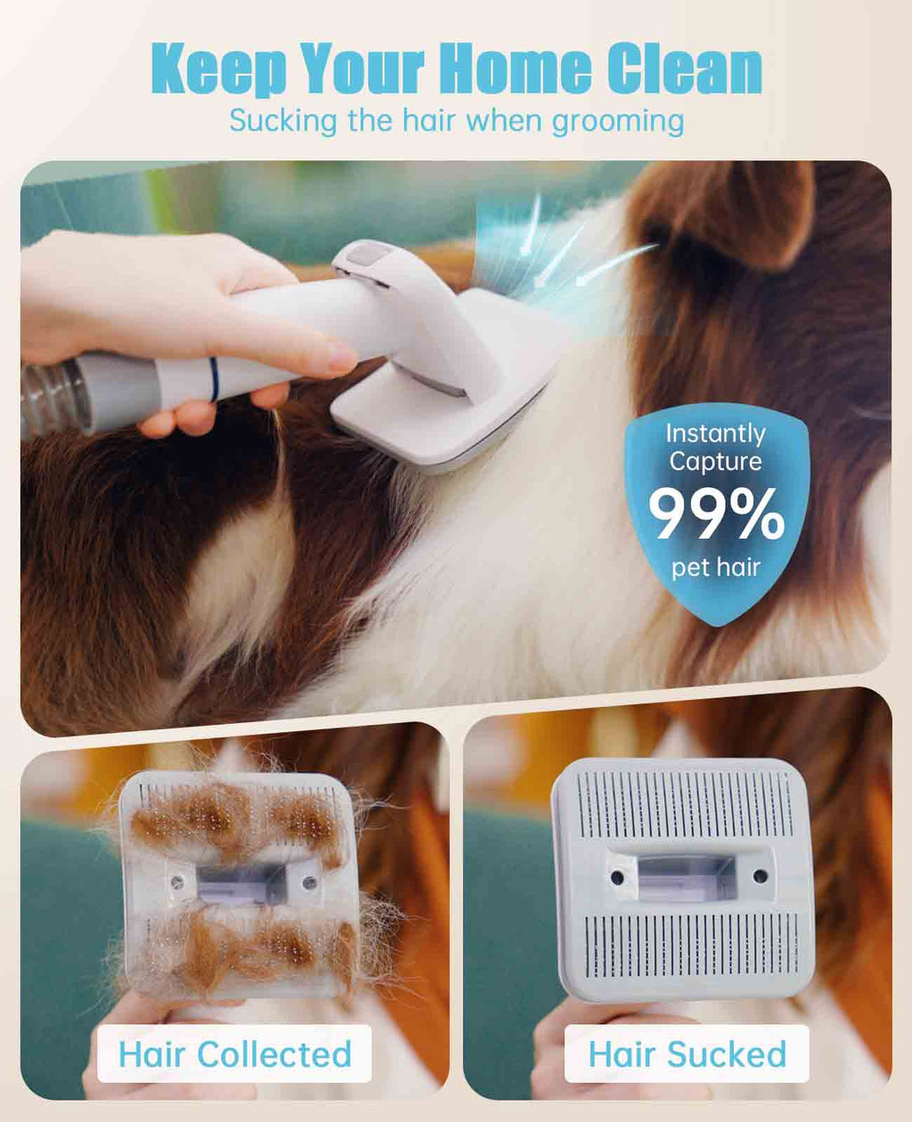 Oneisall LM2 /LM5 Pet Grooming Vacuum 4Pcs Accessories Replacement