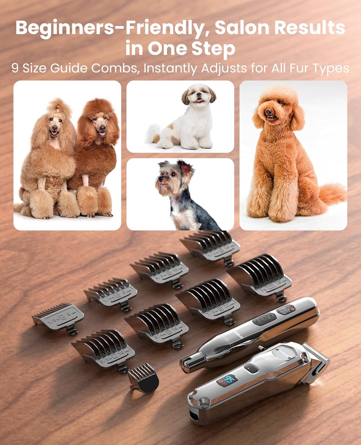 PC15 4-in-1 Dog Clippers - Paw Trimmer Set