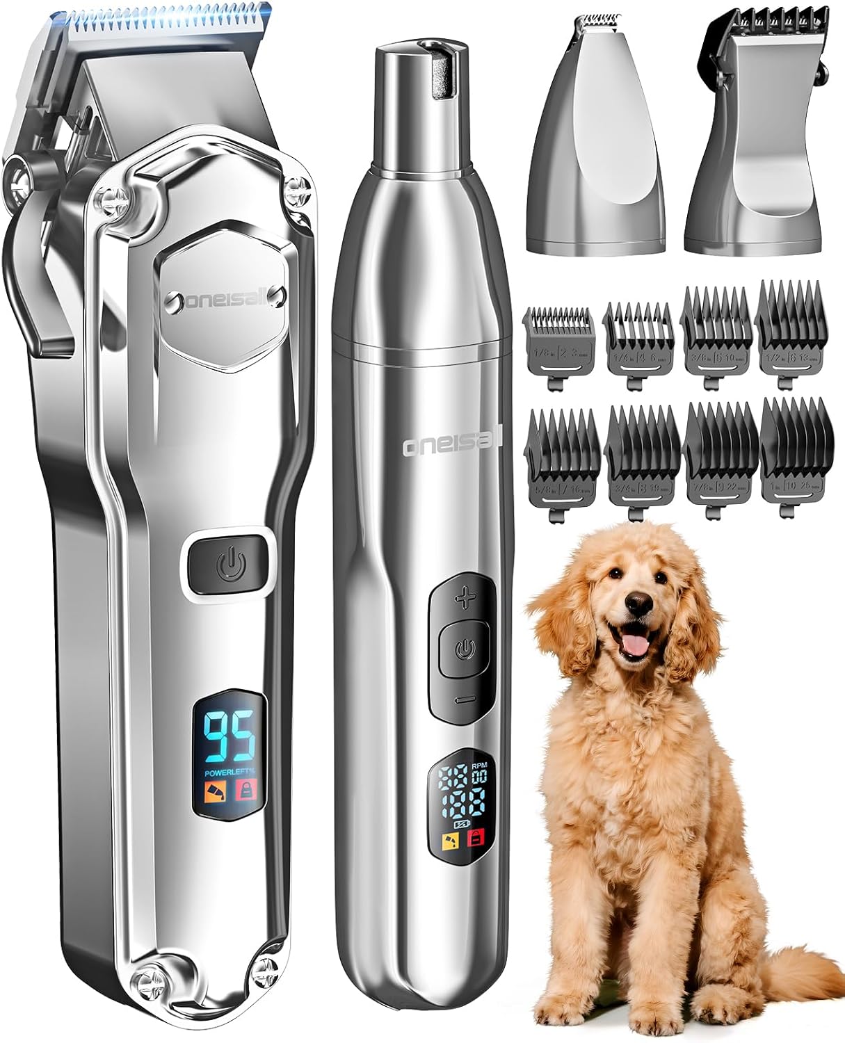 PC15 4-in-1 Dog Clippers - Paw Trimmer Set